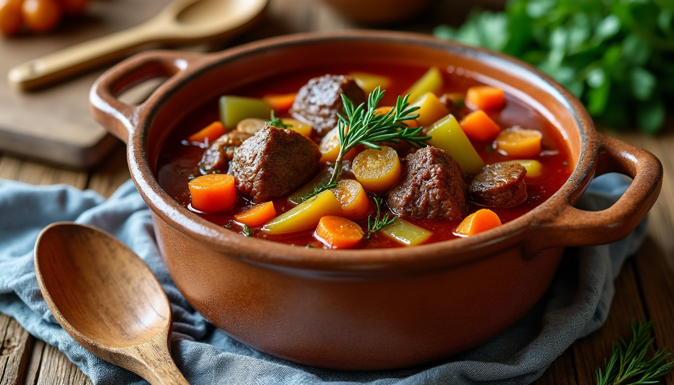 découvrez la daube de sanglier, une recette traditionnelle du terroir français : viande marinée, mijotée lentement avec des légumes et des aromates pour une expérience gustative authentique et conviviale.