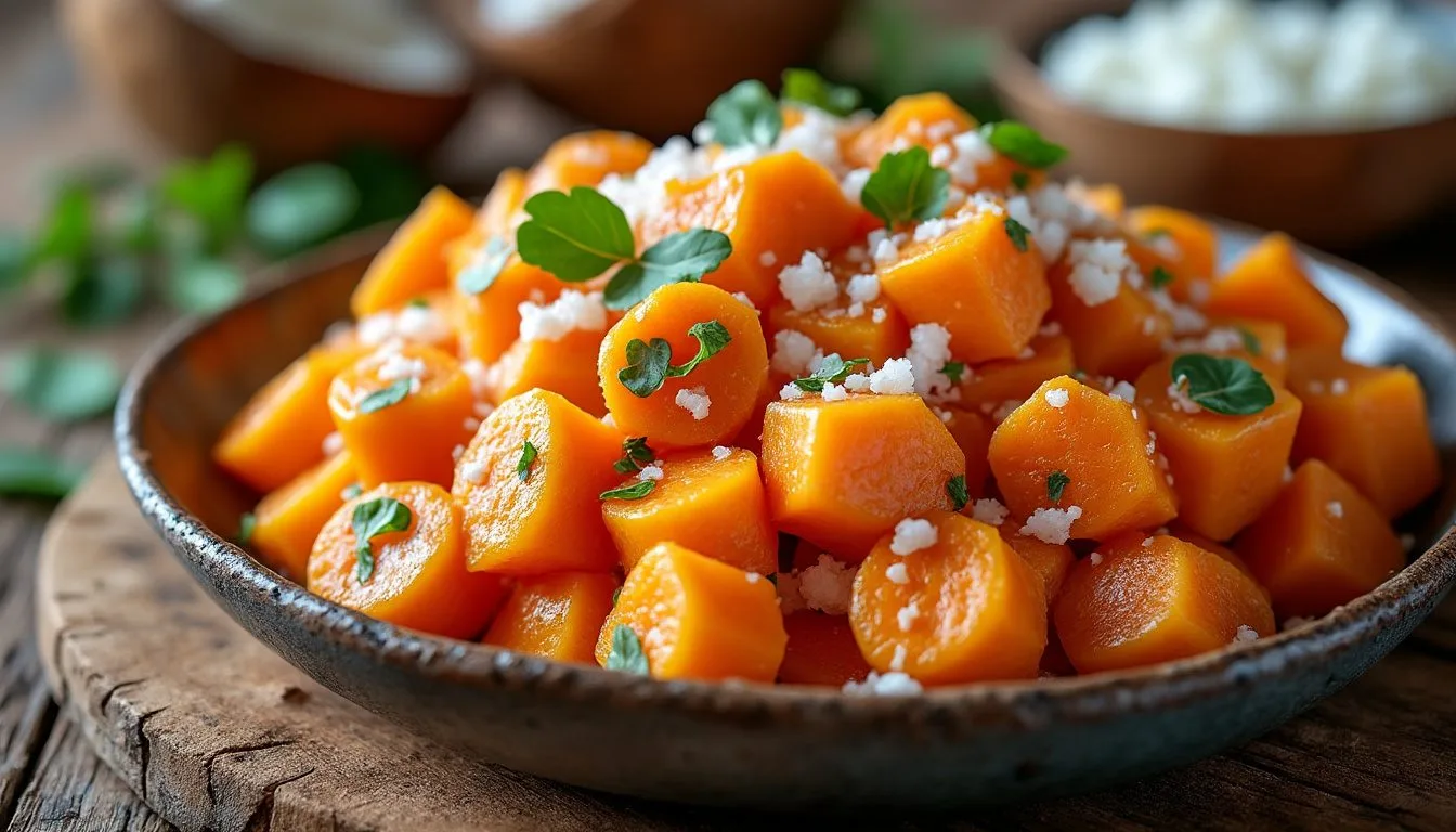 découvrez notre recette facile de patate douce au lait de coco, un savoureux mélange sucré-salé idéal pour un repas original et gourmand. parfait pour surprendre vos convives !