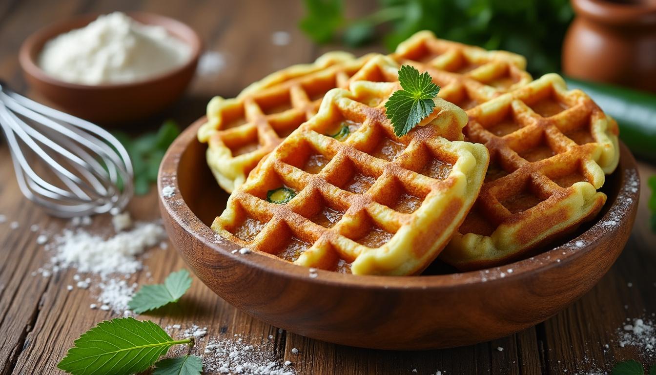 découvrez notre recette originale de gaufres à la courgette, healthy et légère ! profitez d'un plat savoureux, facile à préparer et parfait pour un repas sain.