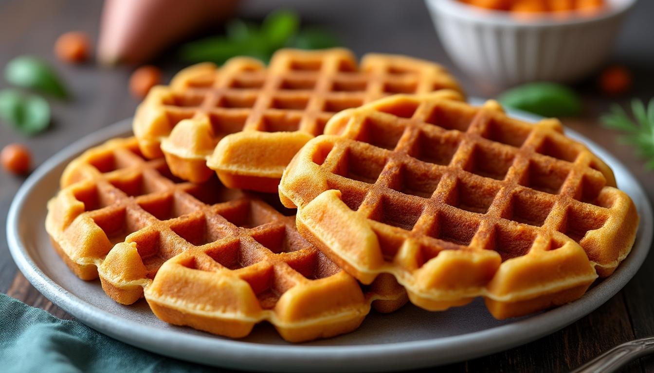 découvrez notre recette originale de gaufres à la patate douce, healthy et savoureuse ! idéale pour un petit-déjeuner ou un brunch équilibré et gourmand.